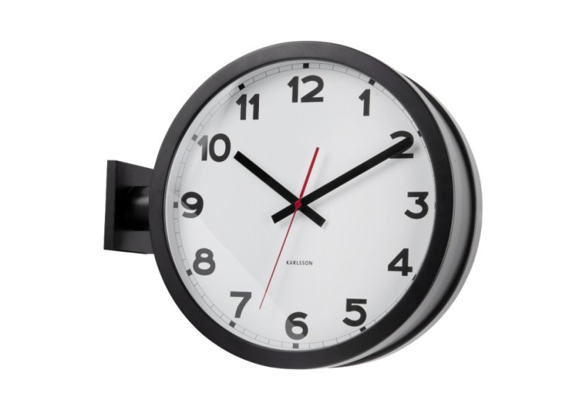 Oboustranné nástěnné hodiny 5966WH Karlsson 38cm