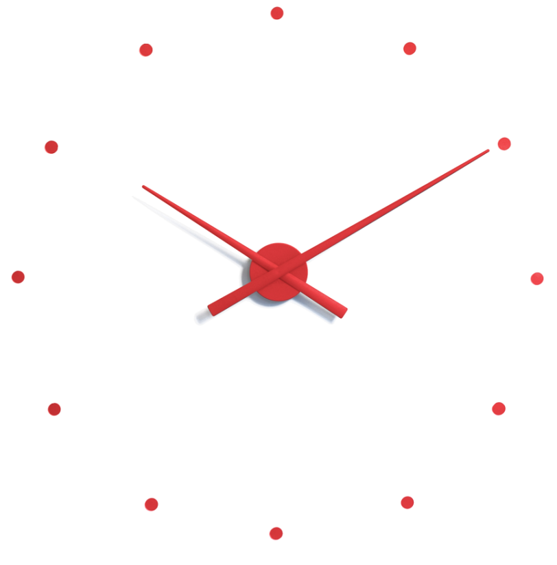 Dizajnové nástenné hodiny NOMON OJ červené 80cm