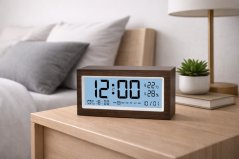 Digitálny budík s imitáciou dreva JVD SB2896