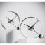 Dizajnové stolné hodiny Endless brushed silver/black 32cm
