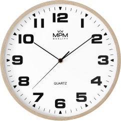 Nástenné hodiny s tichým chodom MPM Madera - A - E01.4462.5000