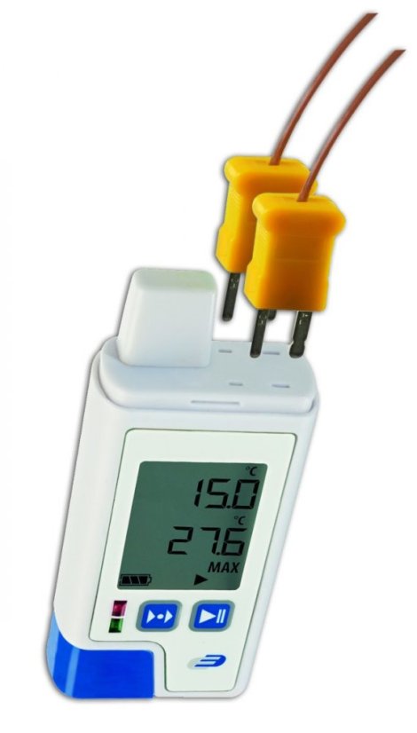 TFA 31.1060.02 LOG200 TC - USB Datalogger s displejem pro měření vnitřní teploty + externí pomocí termočlánkových sond s PDF výstupem -
