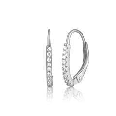 Stříbrné náušnice se zirkony JVD SVLE3434XH2BI00
