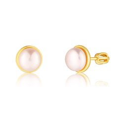 Pozlátené strieborné náušnice JVD SVLE0697XH2GPSR