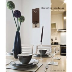 Dizajnové hodiny 56-11-1 CalleaDesign Merletto Pendulum 59cm (viac farebných verzií) Farba čokoládová-69 - RAL8017