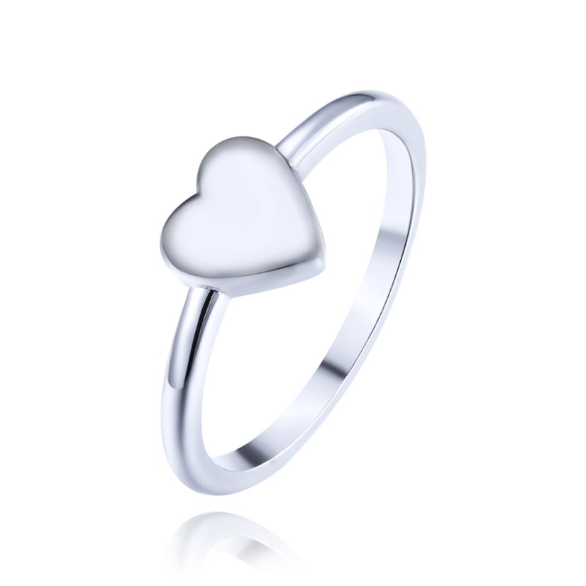 MINET Elegantní stříbrný prsten se srdíčkem vel. 54 MINET Elegantní stříbrný prsten se srdíčkem vel. 54