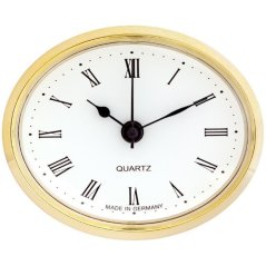 Vestavné hodiny 80x65 mm - zlaté, římské číslice 550/4130-01 - E22.4776.003401