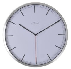 Dizajnové nástenné hodiny 3071wi Nextime Company White Stripe 35cm