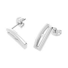 Nerezové náušnice 6504 - stříbrné barvy - SER.6504