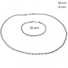 Ocelový náhrdelník + náramek 24324755