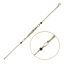 MINET Zlatý náramek čtyřlístek s onyxem Au 585/1000 2,00g