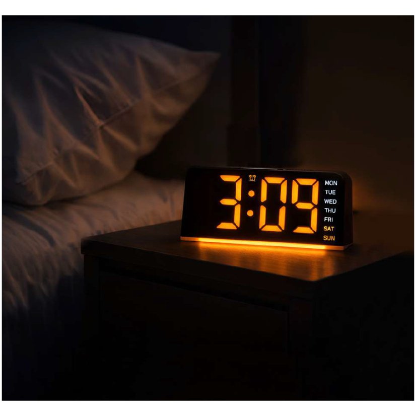 Designový digitální LED budík JD9541R Lowell 16cm