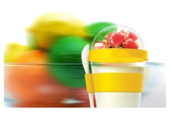 ASOBU multifunkčný desiatový kelímok YO2GO žltý 360ml