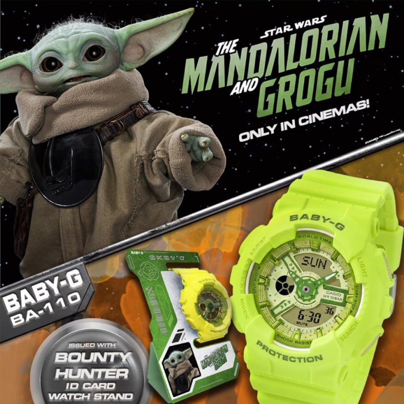 CASIO BA-110YK-3AER-MAN Baby-G x Star Wars: The Mandalorian and Grogu