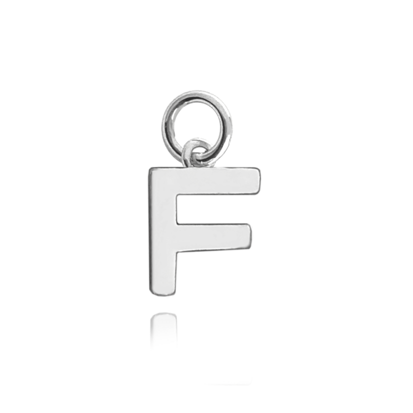 MINET Strieborný príves drobné písmeno "F" MINET Strieborný príves drobné písmeno "F"