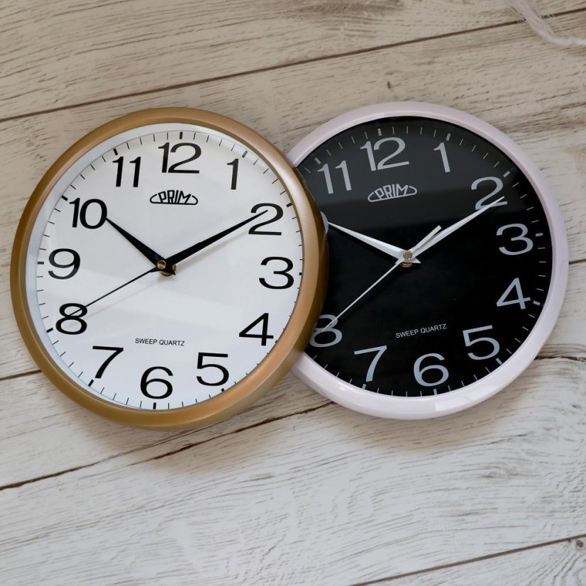 Nástenné hodiny PRIM Linea - black (E01P.3988.0090)