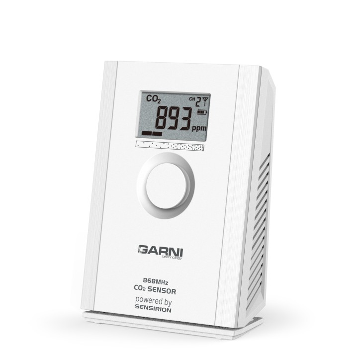Vnútorný bezdrôtový snímač koncentrácie CO2 GARNI 102Q