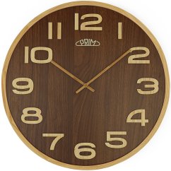 Nástenné hodiny PRIM Timber Veneer s tichým chodom E07P.4153.50