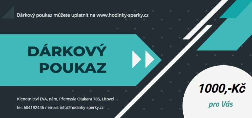 Dárkový poukaz v hodnotě 1000,-Kč Dárkový poukaz v hodnotě 1000,-Kč