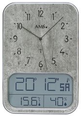 Digitálne a analógové rádiom riadené hodiny AMS 5891G