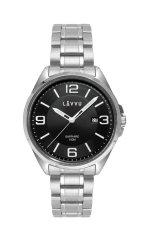 Pánske hodinky so zafírovým sklom LAVVU HERNING Black LWM0092