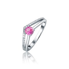 Strieborný prsteň so zirkónmi JVD SVLR0868SH2R253