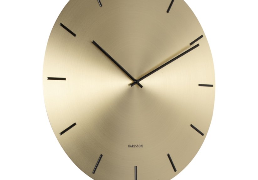 Designové kyvadlové nástěnné hodiny 5862GD Karlsson 47cm