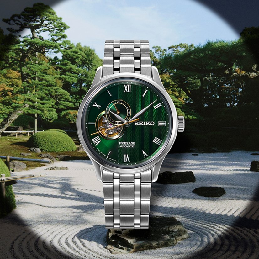Seiko SSA463J1 Presage ‘Japanese Zen Gardens’ in Fern green