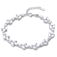 MINET Luxusní stříbrný náramek se zirkony Ag 925/1000 11,35g