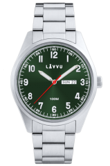 LAVVU Oceľové pánske hodinky FOSEN Green