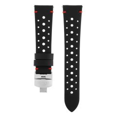 Kožený remienok na hodinky PRIM RB.13279 (22 mm) - čierno-červený - RB.13279.2218.9020.L1