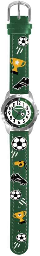 CLOCKODILE Svítící zelené chlapecké hodinky FOTBAL