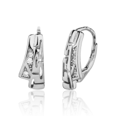 Stříbrné náušnice se zirkony JVD SVLE3552XK8BI00