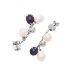 Nerezové náušnice 5265 - stříbrné barvy - SER.5265