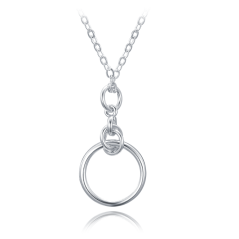 MINET Moderný strieborný náhrdelník kruh