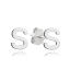 MINET Strieborné náušnice písmeno "S"
