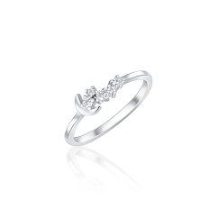 Stříbrný prsten JVD SVLR0746XI2BI54