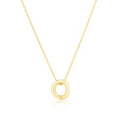 Pozlátený strieborný náhrdelník JVD SVLN0744X75GO45