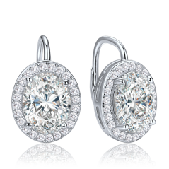 MINET Luxusní stříbrné náušnice se zirkony