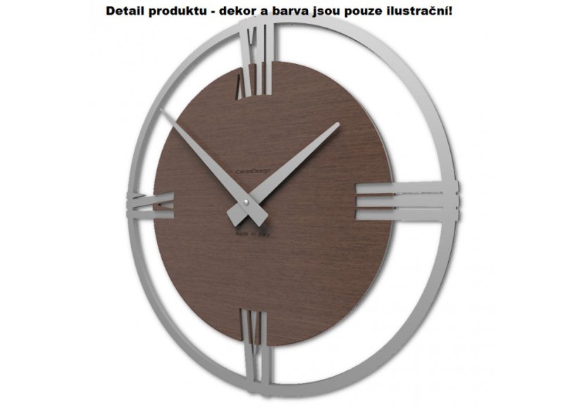 Dizajnové hodiny 10-031n natur CalleaDesign Sirio 38cm (viac dekorov dyhy) Dyha bielený dub - 81