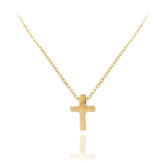 MINET Elegantný zlatý náhrdelník krížik Au 585/1000 1,85g