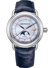 Aerowatch 1942 Moon Phase Automatic A 77983 AA02 BR BLEU