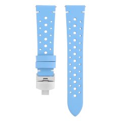 Kožený remienok na hodinky PRIM RB.13279 (22 mm) - svetlo modro-biely - RB.13279.2218.3100.L1