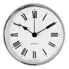 Vestavné hodiny 85 mm - stříbrné, římské číslice 550/3306-03 - E22.4774.006900