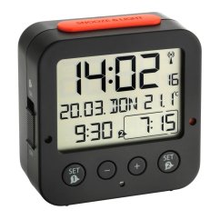 TFA 60.2528.01 - Digitální budík s hodinami řízenými DCF signálem  BINGO - černý