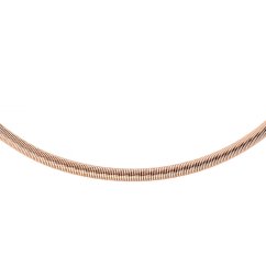 Nerezový náhrdelník 6589 - ružovo pozlátený - SNE.6589.. 45cm