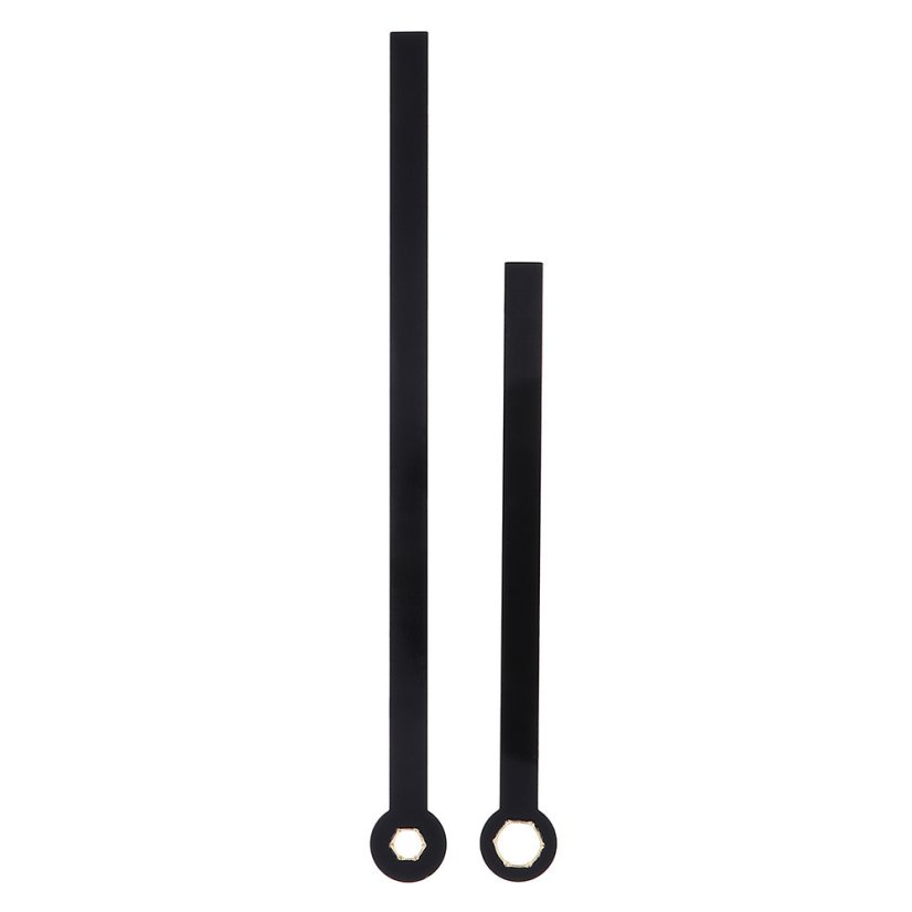 Kovové hodinové ručičky B16 (105 mm, 75 mm) - černé - Ručičky hodinové N2208...B16 pár