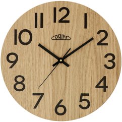 Drevené hodiny s tichým chodom PRIM Genuine Veneer - B - E07P.4245.5190