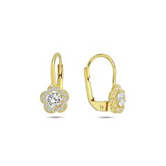 Zlaté náušnice so zirkónmi ZE0913XJ72-2200 (585/1000) 2,22g