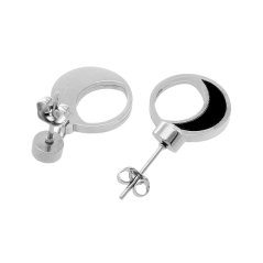 Nerezové náušnice 70392.A - stříbrné barvy - SER.70392.A.7090.OC.21